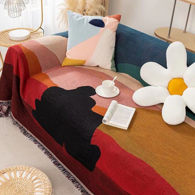 Abstract Art Sofa Blanket Boho - Boho Throw Blanket Fringe ulasan dan harga
