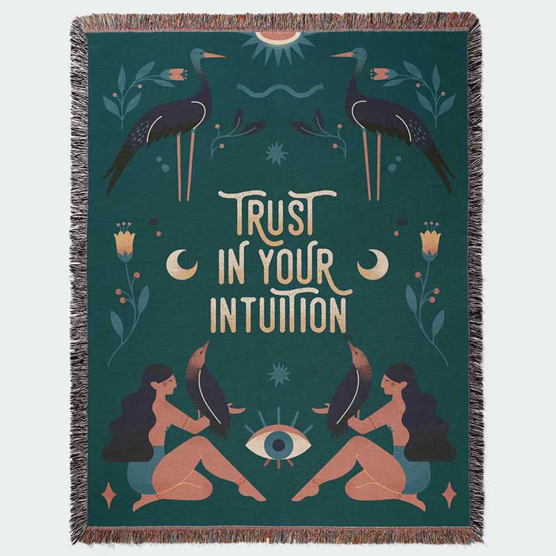 Trust Your Intuition Woven Tap - Boho Throw Blanket Fringe ulasan dan harga