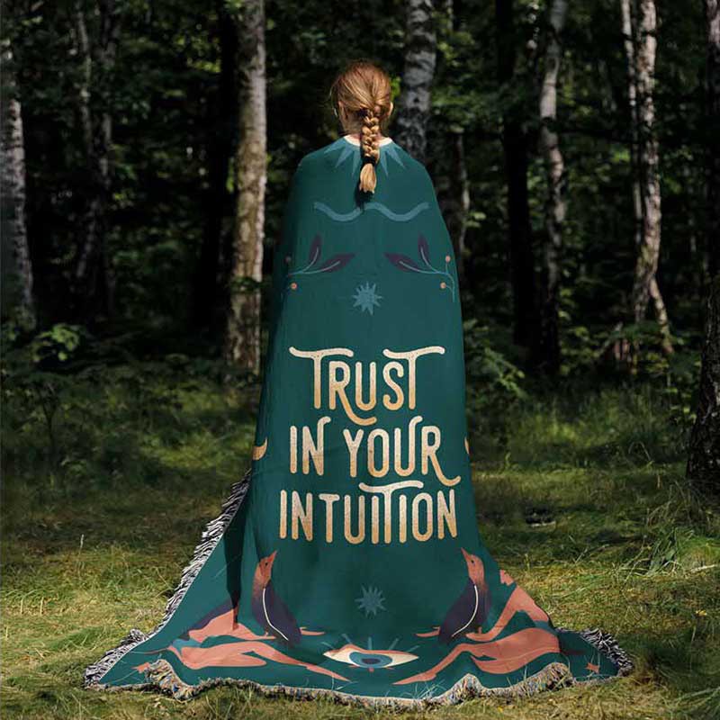 Trust Your Intuition Woven Tap - Boho Throw Blanket Fringe ulasan dan harga