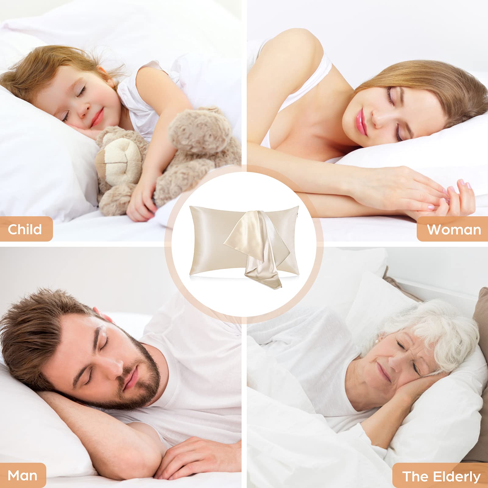 Satin Pillowcases Hair Skin Fr - Satin Silk Pillowcase Hair Skin ulasan dan harga
