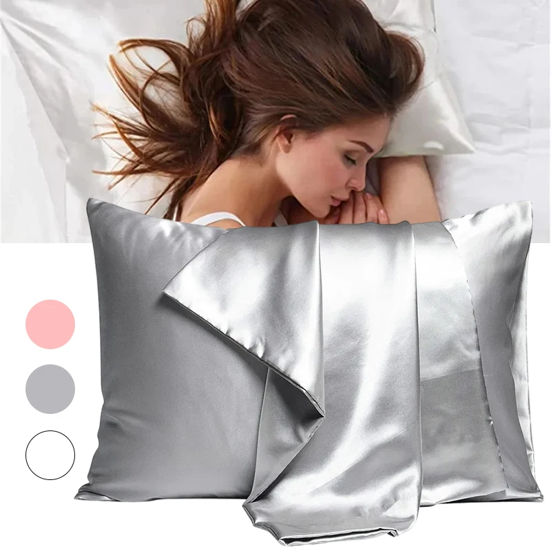 New Silk Satin Pillow Case for - Satin Silk Pillowcase Hair Skin ulasan dan harga