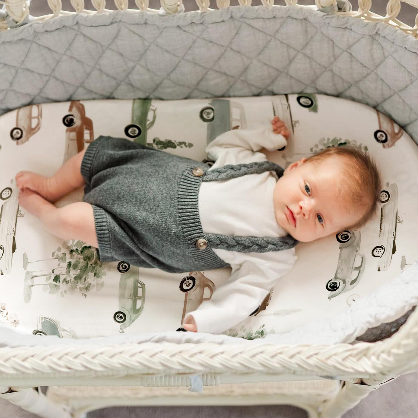 2PCS Baby Bassinet Sheet Musli - Muslin Cotton Bedspread ulasan dan harga