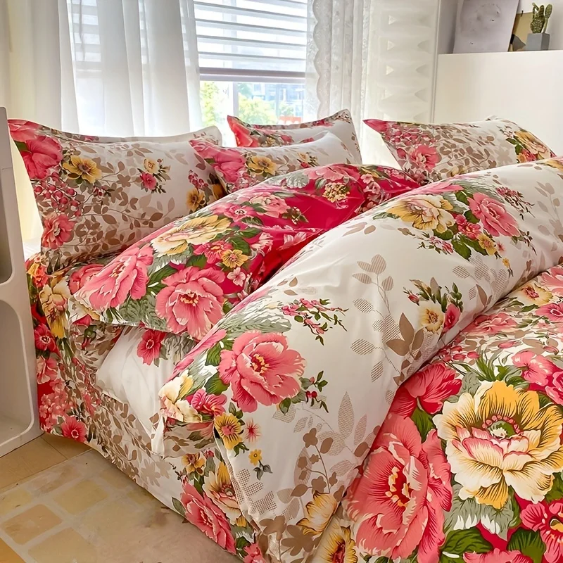 Floral Duvet Cover Set with Zi - Duvet Cover Sets With Zipper ulasan dan harga