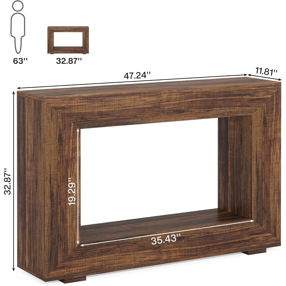 47 Inch Farmhouse Console Tabl - Storage & Organization ulasan dan harga