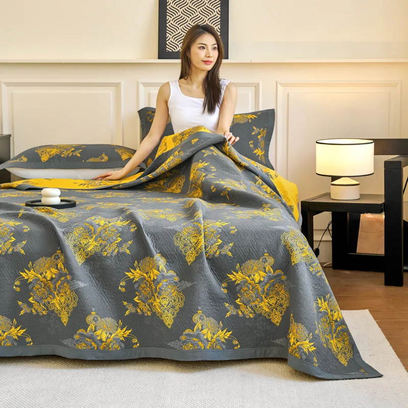 R -100% Cotton Muslin Gauze Bl - Muslin Cotton Bedspread ulasan dan harga