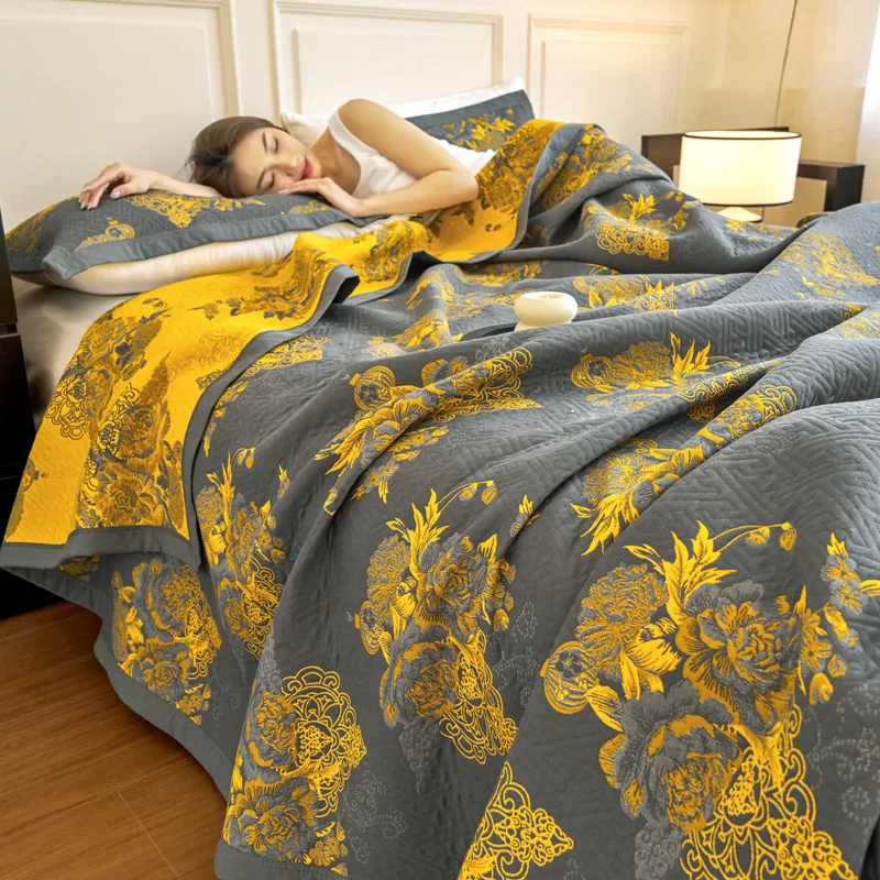 R -100% Cotton Muslin Gauze Bl - Muslin Cotton Bedspread ulasan dan harga
