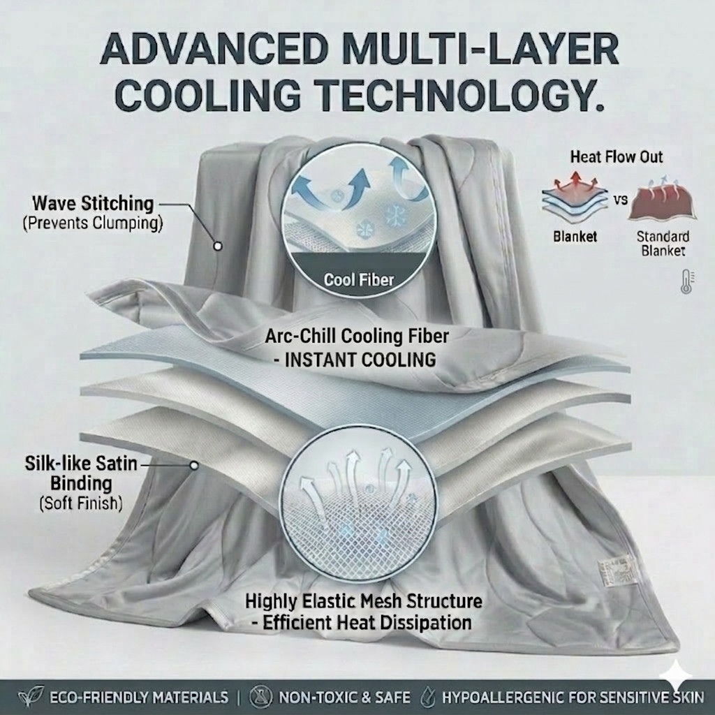 Lightweight Breathable Cooling - Cooling Blanket Hot Sleepers ulasan dan harga