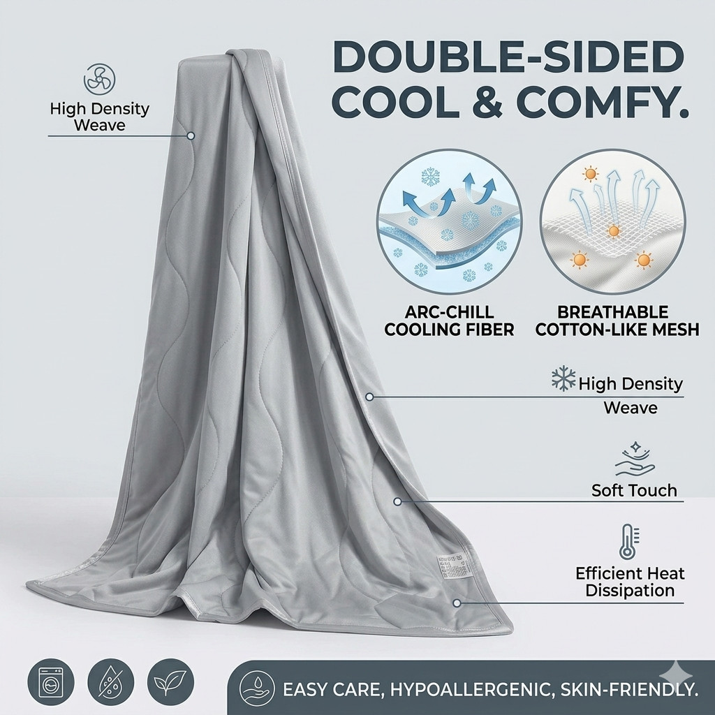 Lightweight Breathable Cooling - Cooling Blanket Hot Sleepers ulasan dan harga